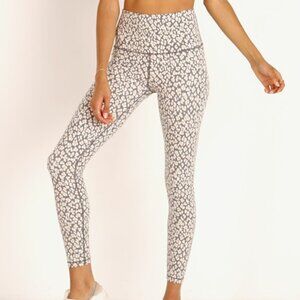 Varley Century Legging High Rise Leggings Lead Cheetah Strech Gray Pant XL NEW